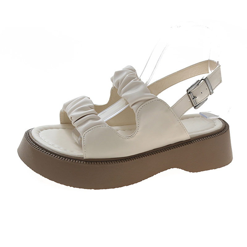 Comfort All-Match Shoes for Women 2023 Sandals Clogs Wedge Suit Female Beige Summer Heels Med New Platform Beach Black Fashion G 95b9 Platm