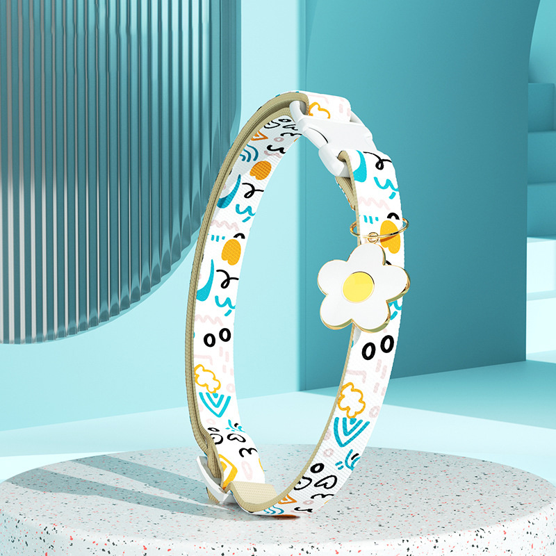 Cat Collar Adjustable Kitten Collar with Beautiful Print and Quick Release Pet Collars Suitable for Cats and Puppies Accessories