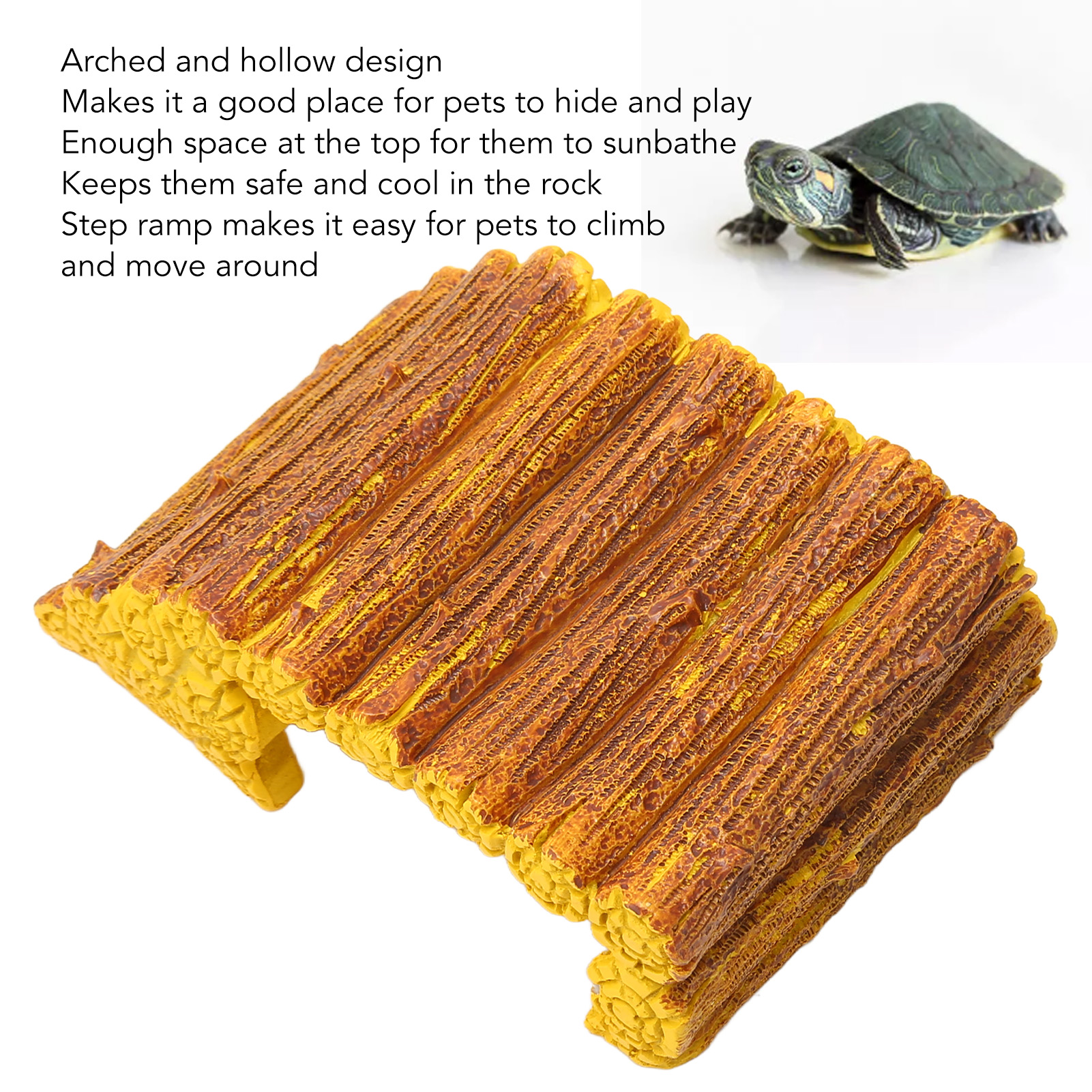 Turtle Basking Platform Resin Landscaping Simulation Tortoise Climbing Platform For Lizards Frogs Turtles Snakes