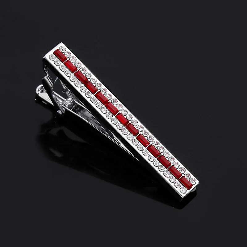 Luxury Rhinestone Tie Clip Fashion Mens Business Banquet Dress Suit Ties Accessories High-end Wedding Tie-Clips Gifts for MenX240914