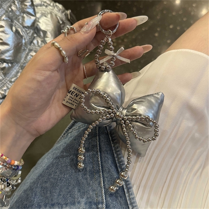 INS Korea Cute Charm 3D Bow Key Rope Camera Mobile Phone Accessories Fashion Pendant Mobile Phone Hanging Rope Hanging Chain Jewelry 240914