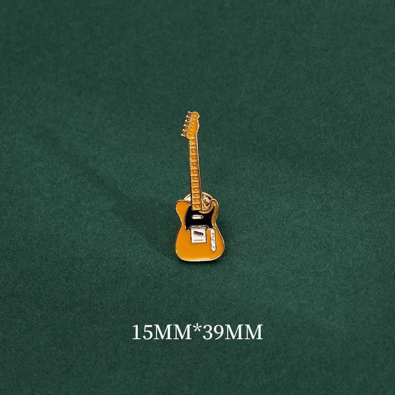 Vintage Metal Enamel Guitar Brooch for Men Women Musical Instrument Electric Guitar Badges Pins Fashion Personality Jewelry GiftX240914