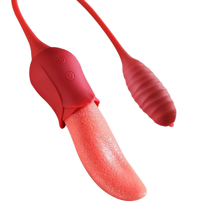 Female Masturbation Rose Tongue Licking G Spot Vibrator Egg Clitoris Stimulation Oral Sex Toys for Women Adult Products 10 Modes 240914