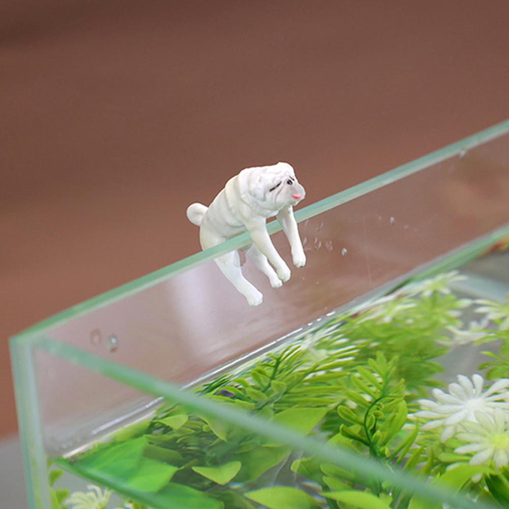 Aquarium Fish Tank Decoration Cute Dog Resin Ornament Fall-resistant Layout Props For Aquarium Fish Tank Landscaping Decor