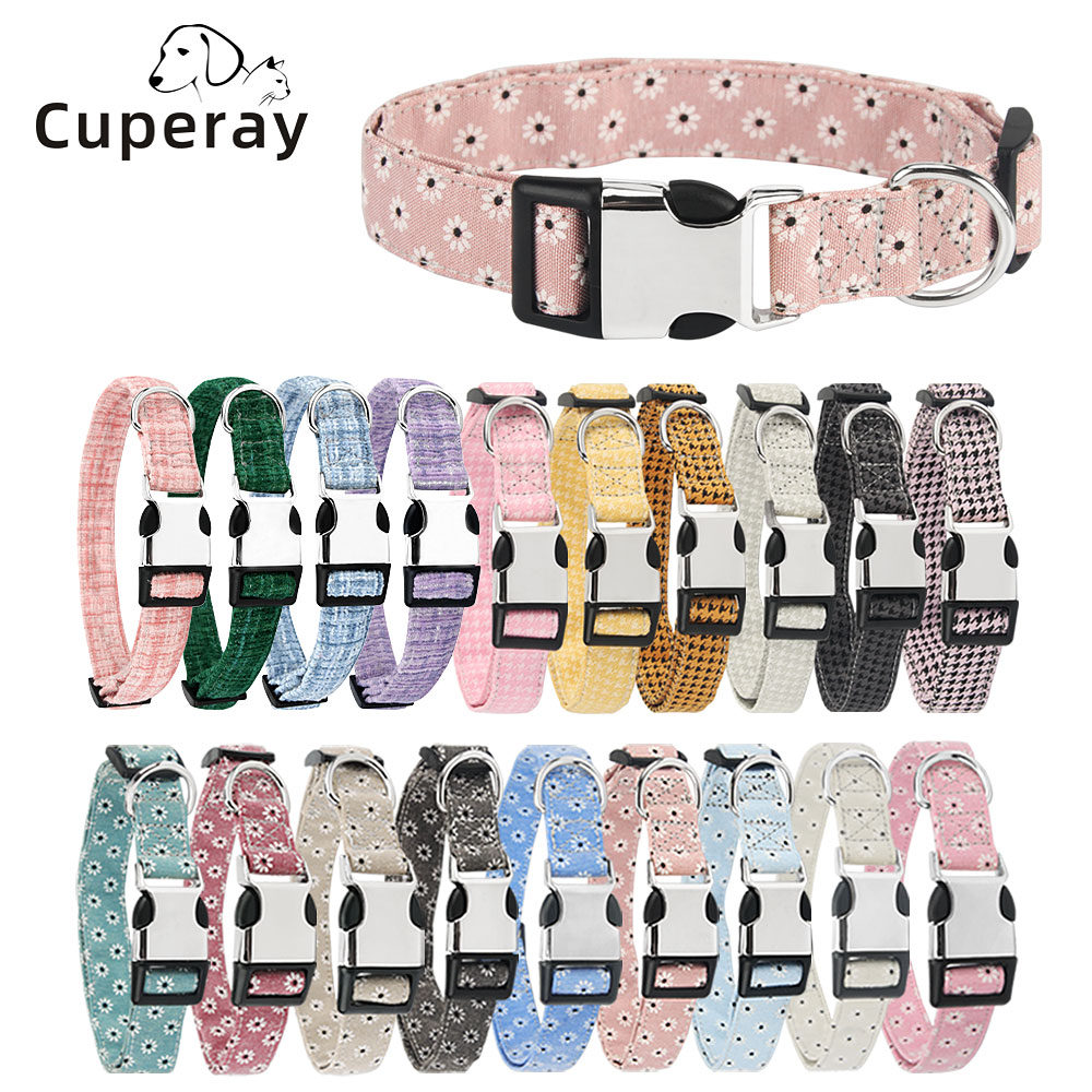 19 Styles High Quality Dog Collar,Adjustable Nylon Cool Dog Collar for Small Medium Large Dogs Printing Collar Dog Accessories