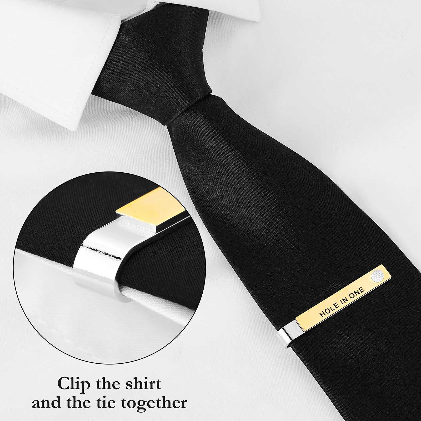 HAWSON Golf Tie Clips for men Mens Fashionable Neckties Accessories Mens Sports Collection Tie Clips GiftsX240914