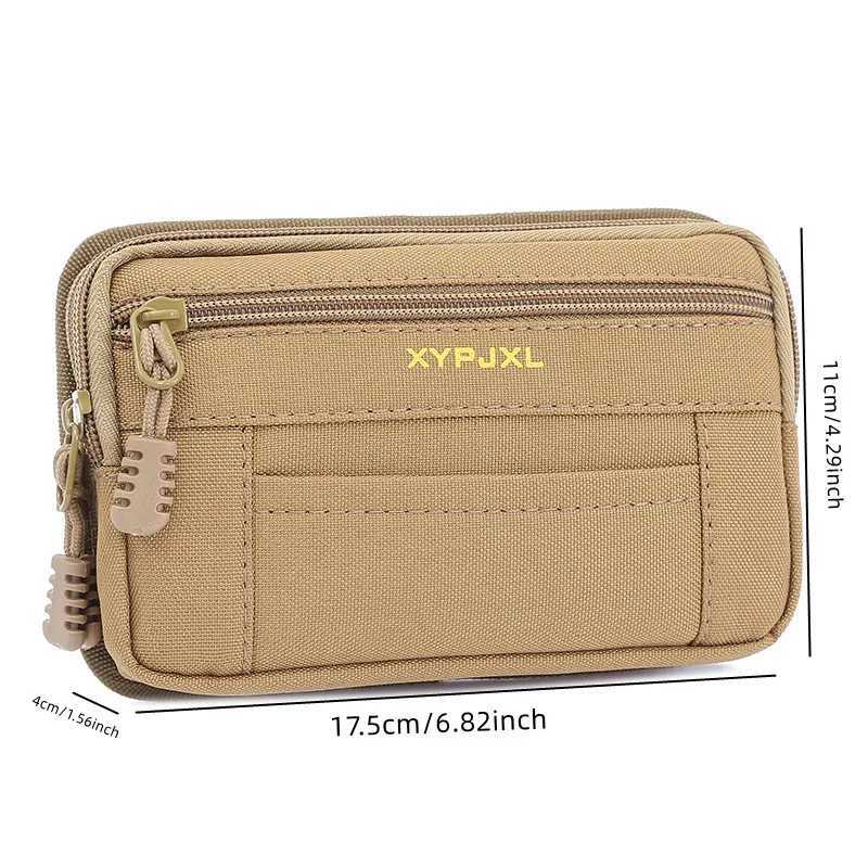 Mens waist bag Bum bag outdoor waterproof tactical military sports hunting belt Molle nylon phone bag travel tool Z250407