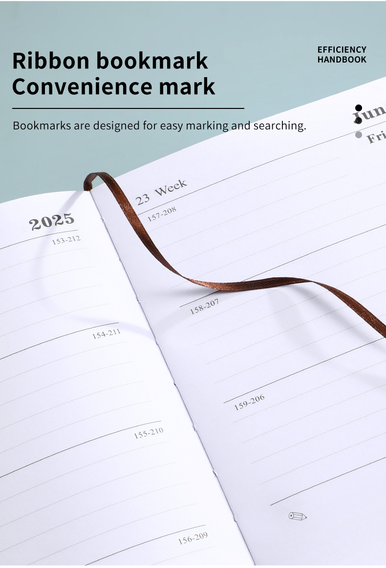 2025 Colorful Flash Week Plan Book, Stylish Multicolor Portable Schedule Book