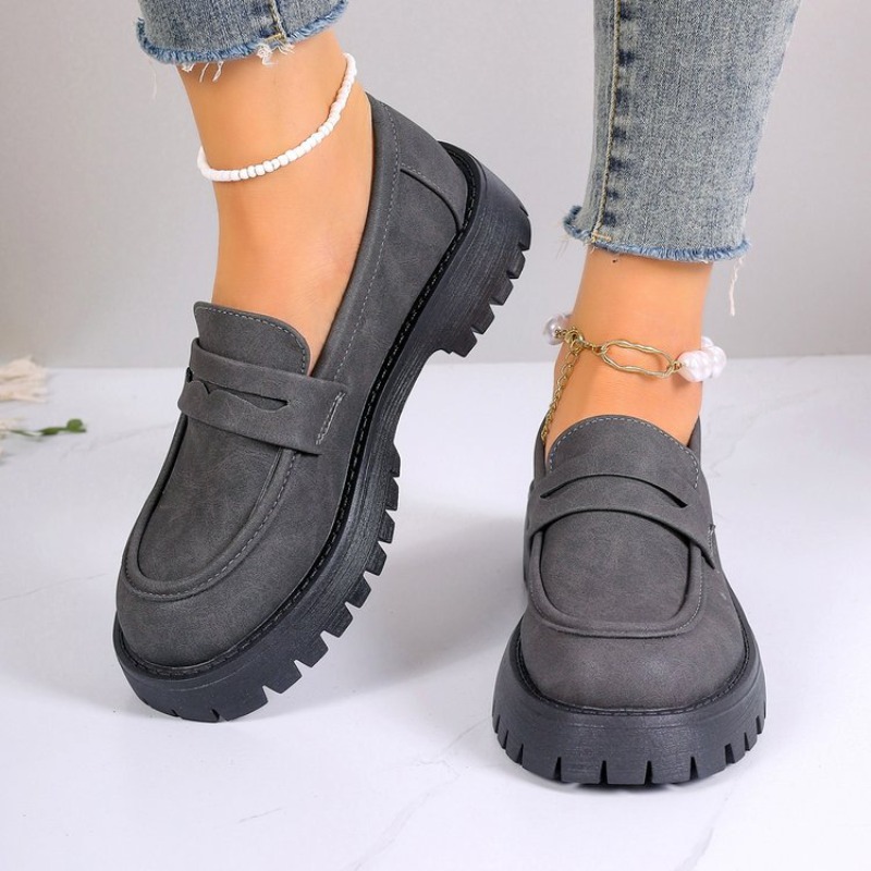 2024 Shoes Women Plus Size Loafers Women British Style Platform Shoes Office Ladies Light Casual Designer Shoes Zapatos De Mujer