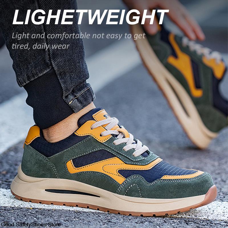 Women Lightweight Work Sneakers Boots Puncture-Proof Indestructible Breathable Steel Toe Safety Shoes Men 2685