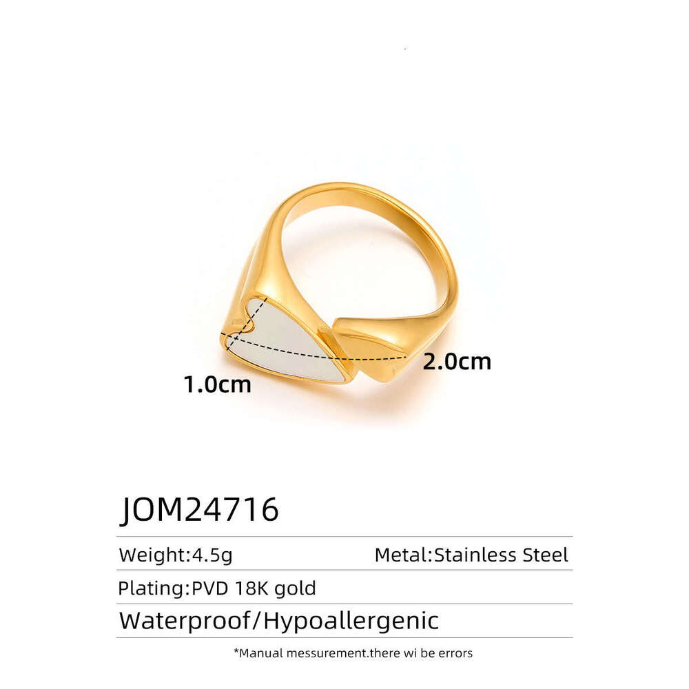 Hot sell 18k gold plated ring women's non fading hot selling new style simple and high-end personalized stainless steel ring Luxury Rings Party G