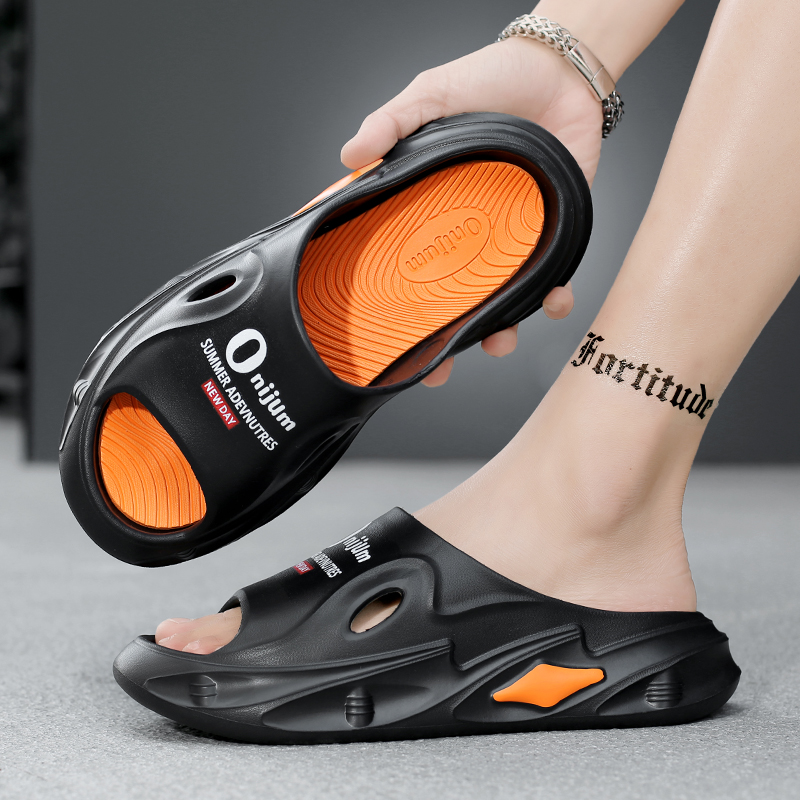 New Men Slippers Indoor Outdoor Sandals Beach Thick Sole Slides Mens Casual Shoes Women Flip-flops Home Slippers Sandals 36-45