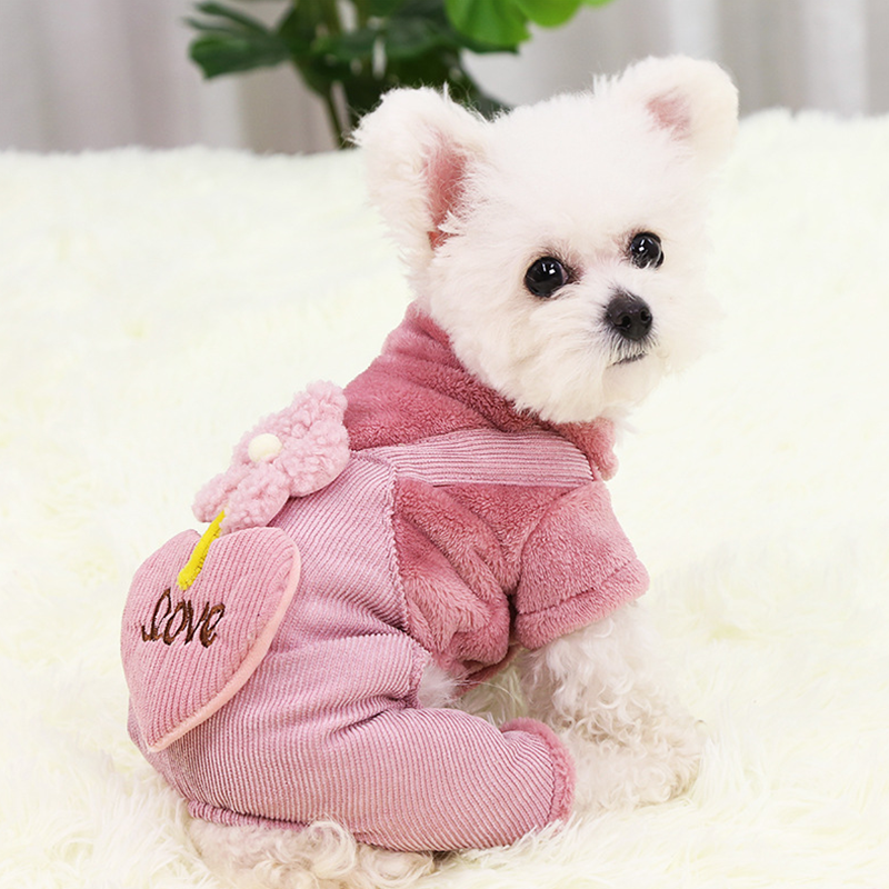 Flower Princess Pet Clothes for Small Dogs, Dog Jumpsuit, Cute Puppy, Cat Clothing, Sweet Pets, Chihuahua Apparel, Autumn Winter