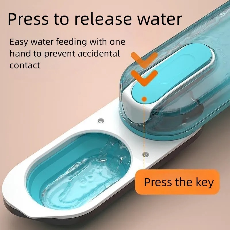free shipp ing Por tab l e Outdoor Accompanying Pet Walking Drink Travel Fold Water Bott l e Cat Drinking Bowl Dog Supplies