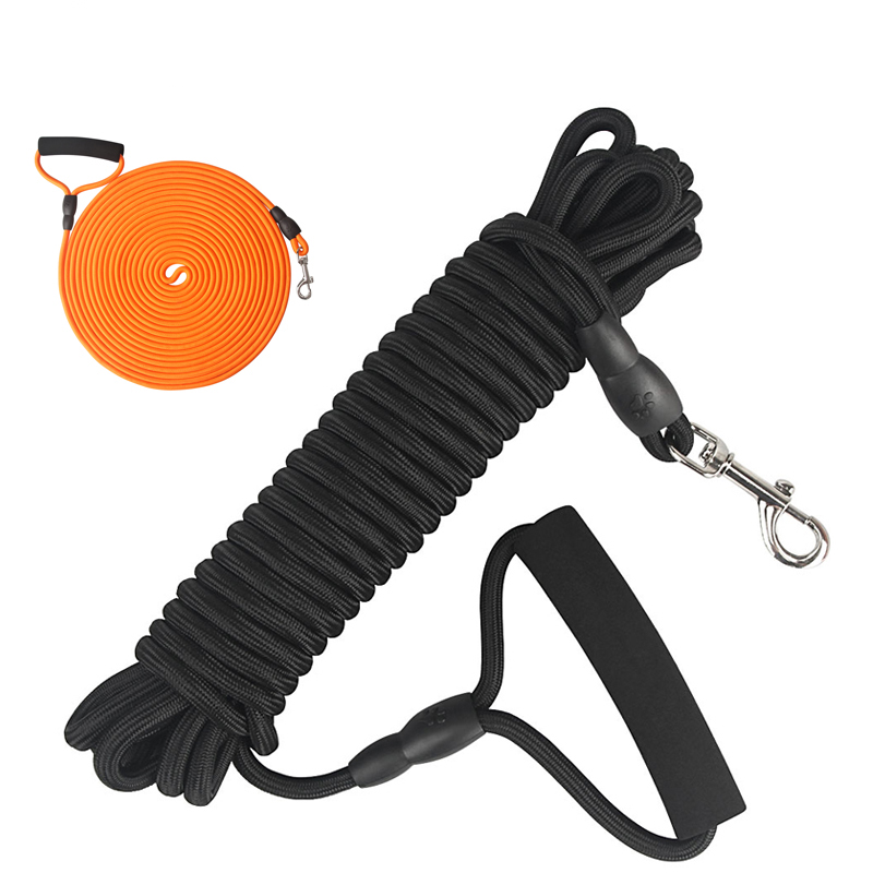 Dog Leash Long Lead Training Tracking Line Comfortable Handle Heavy Duty Puppy Rope 3M/5M/10M/15M for Small Medium Large Dog