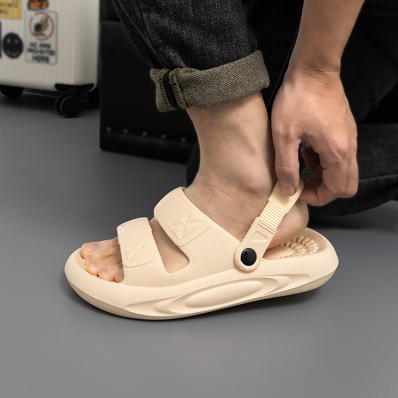 Fashion Men Massage Slippers Soft Slides Indoor Outdoor Sandals Beach Casual Shoes Comfortable Sole Slippers Men's Sandals New