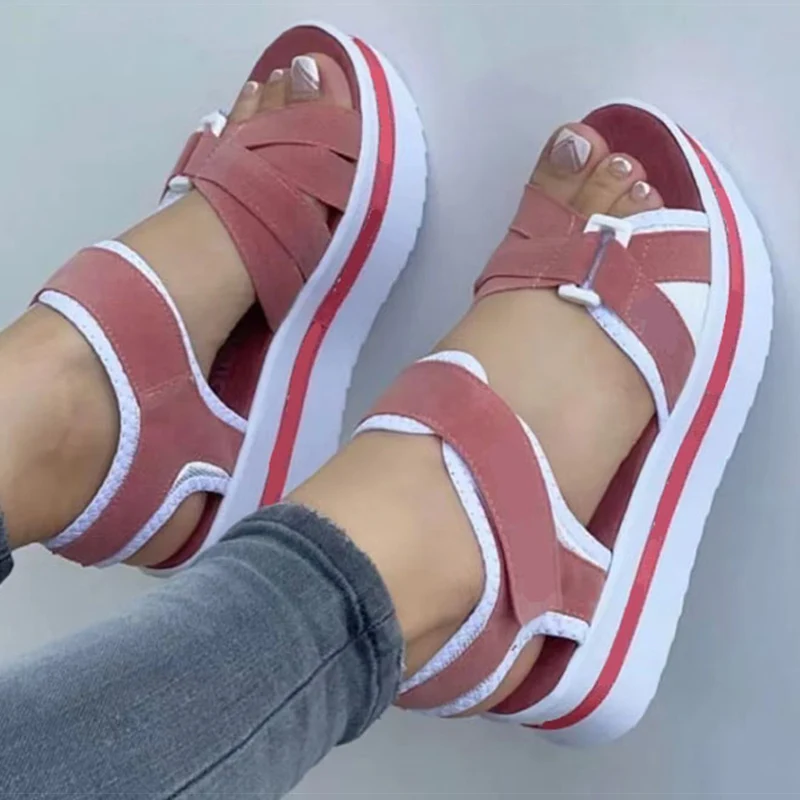 2025 new Wedge For Women Summer Platform Shoes With Heels Sandals Female Soft Elegant Heeled Sandalias Mujer 5df4