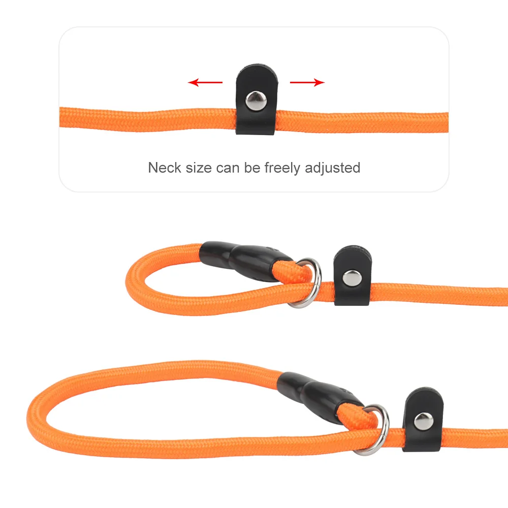 Dog Slip Collar,No Pull Choker Collar for Dogs,Slip Collars with Slidable Stopper,Martingale Collar for Small Medium Large Dogs