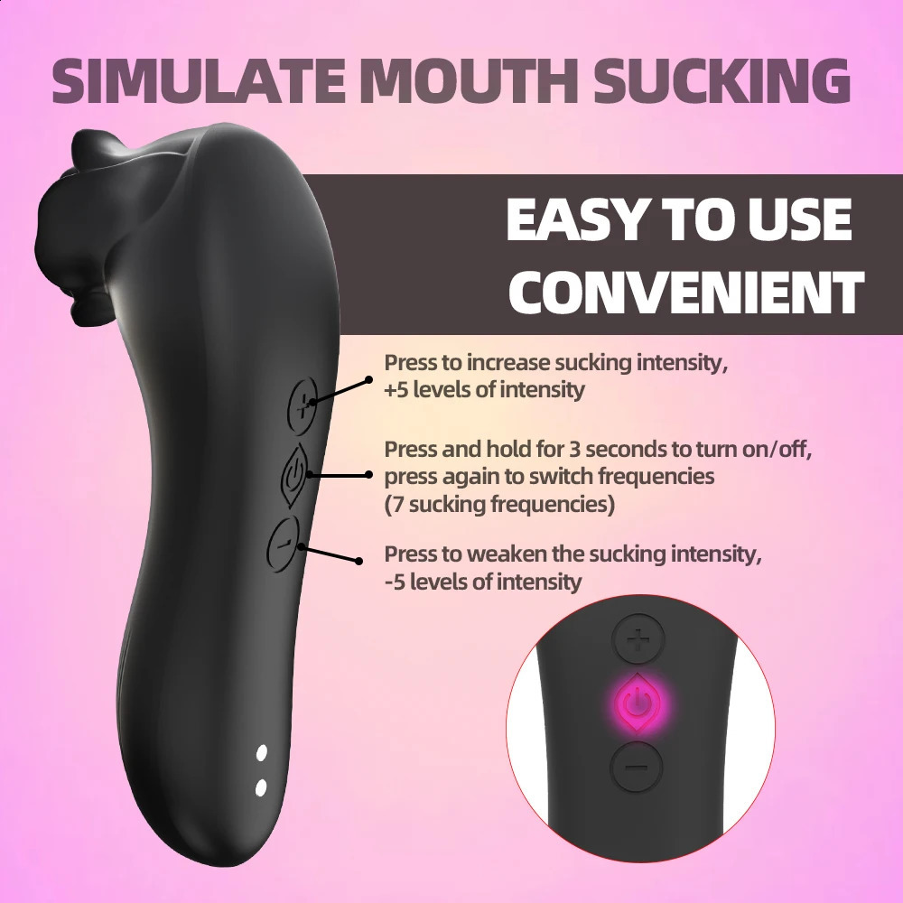 Vacuum Sucking Rose Vibrator For Women Nipples Clitoris Stimulator Clit Sucker Massager Mini Sex Toys Goods Female Masturbation 240914