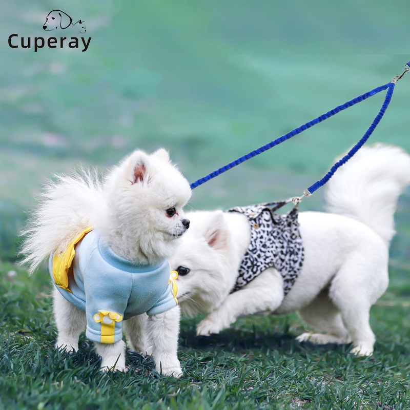 Two Dog Lead,2 In 1 Upgraded Double Dog Leash Attachment Shock Absorbing Bungee No Tangle Training Splitter for Medium Large Dog