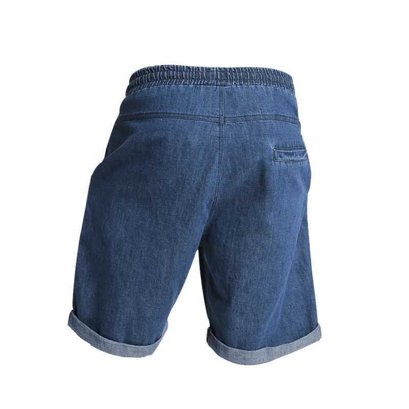 Summer High Quality Denim Shorts Mens Cotton Comfortable Casual Heavy Solid Color Embroidered Quarter Pants Mens ClothingX240914
