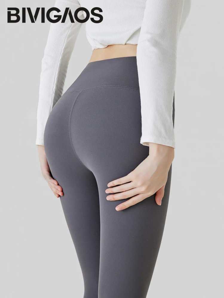 BIVIGAOS Autumn New Rabbit Velvet Shark Leggings Women High Waist Thin Fleece Warm Leggings Winter Seamless Sport Casual LeggingX240914