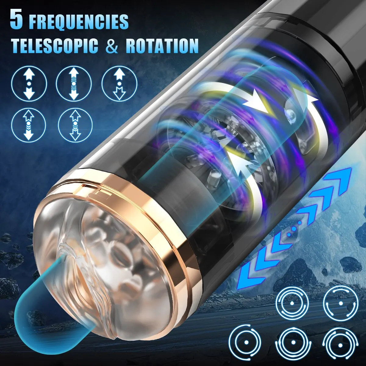 Automatic Male Masturbators Cup Thrusting Rotating Vibration Hands Free Stroker 3D Realistic Sleeve Adult Sex Toys 240711