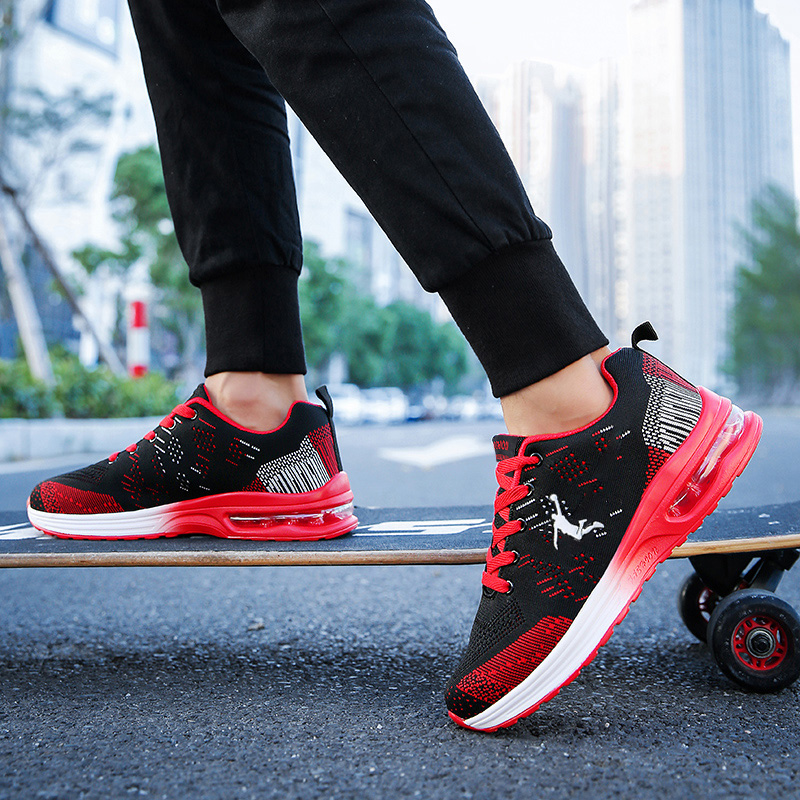 2025 new new summer lace-up flying mesh casual sports men's breathable student travel air cushion running shoes f36e