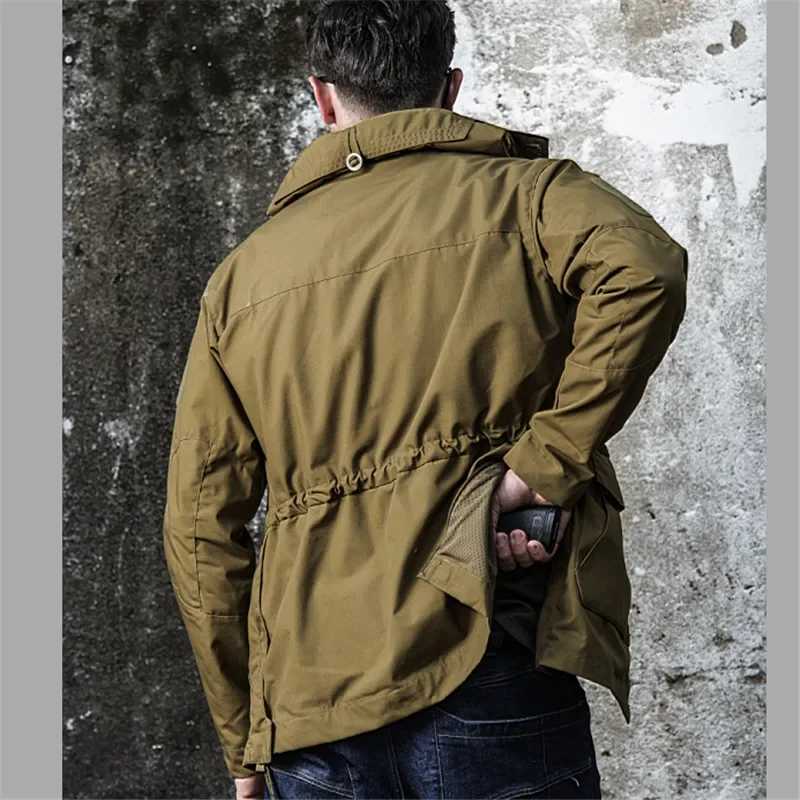 M65 British US Army casual tactical windproof mens waterproof flight pilot jacket hooded military field jacket winter autumn W240914