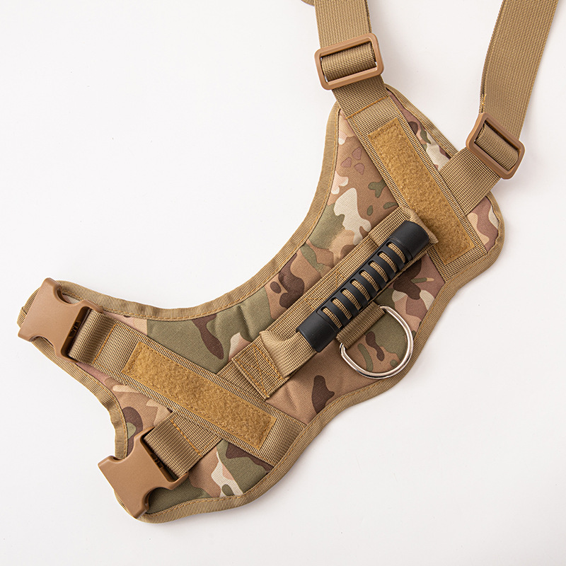 Tactical Dog Harness Vest with Handle,Military Dog Harness for Large Medium Dogs Adjustable Dog Vest Harness for Walking Hiking