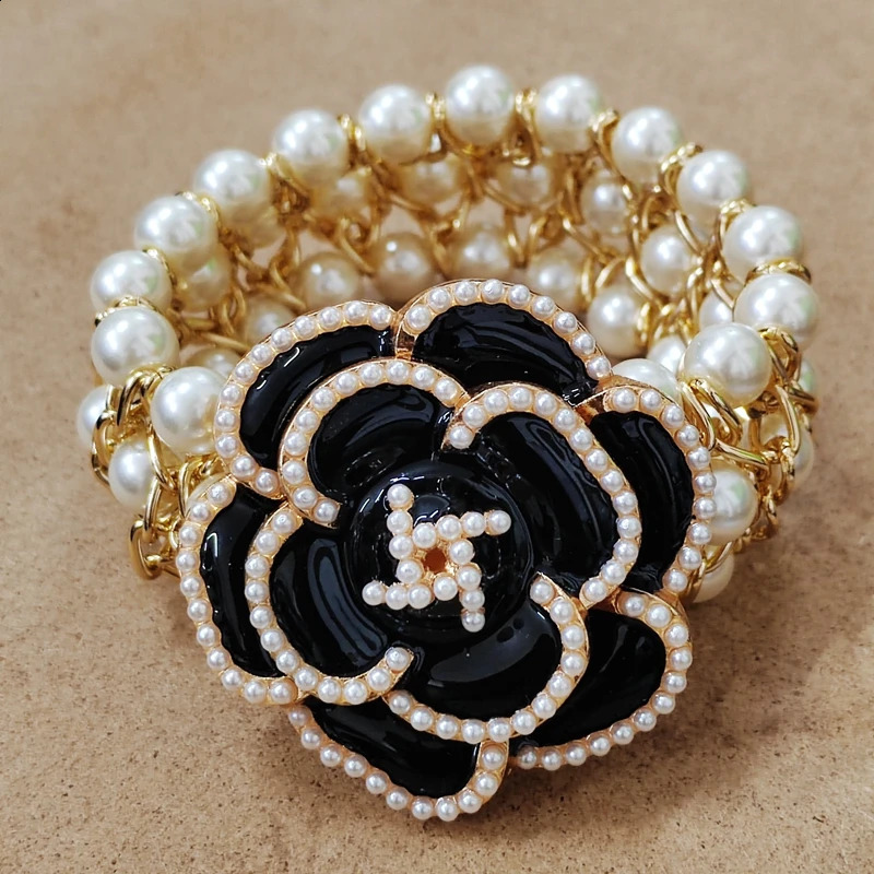 Trendy Starfish Flower Elastic Pearl Bracelet Bangle Jewelry For Women Party Gift 240914