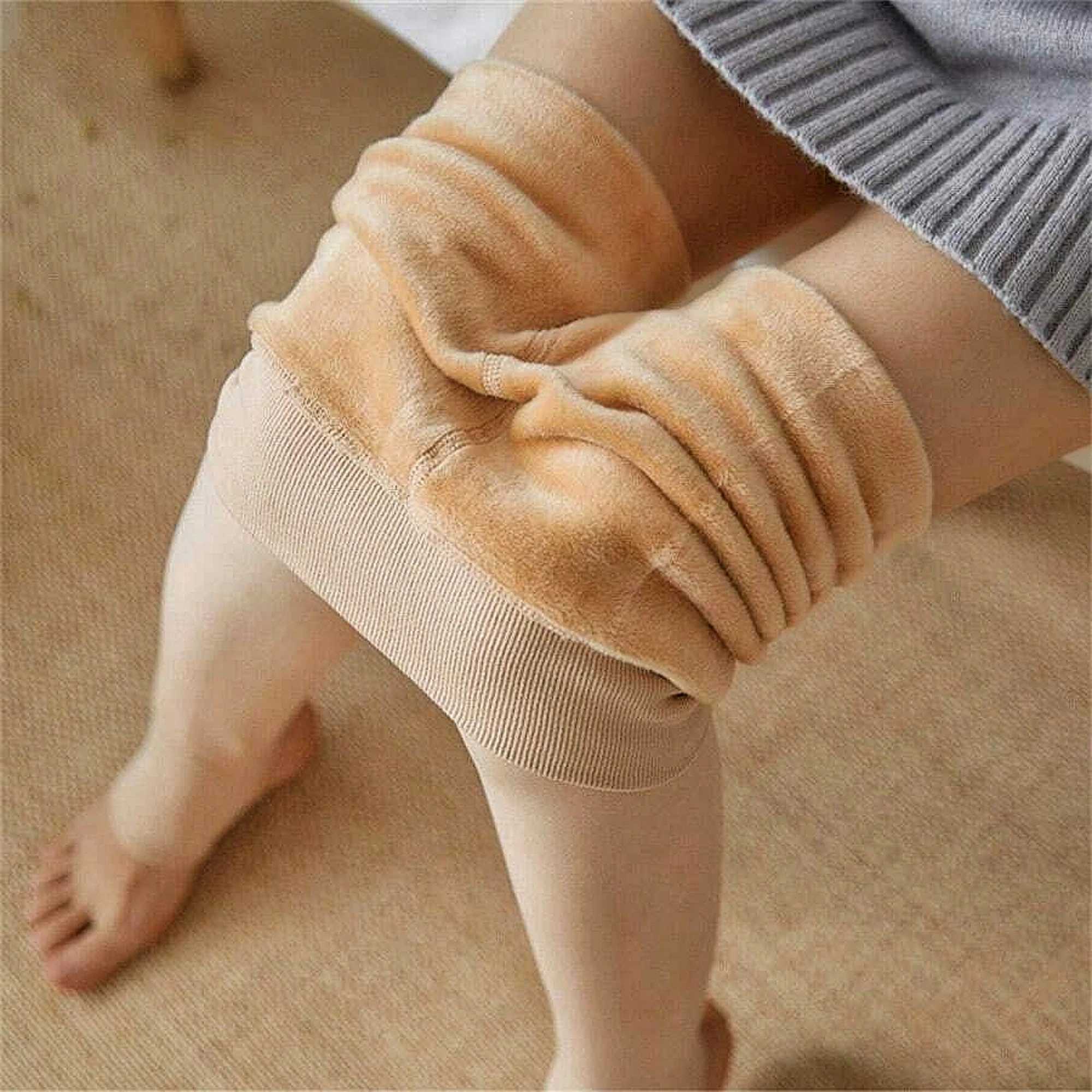 1 Piece WomenS Fleece Thickened Warm Soft Outerwear Daily Bottom PantyhoseX240914