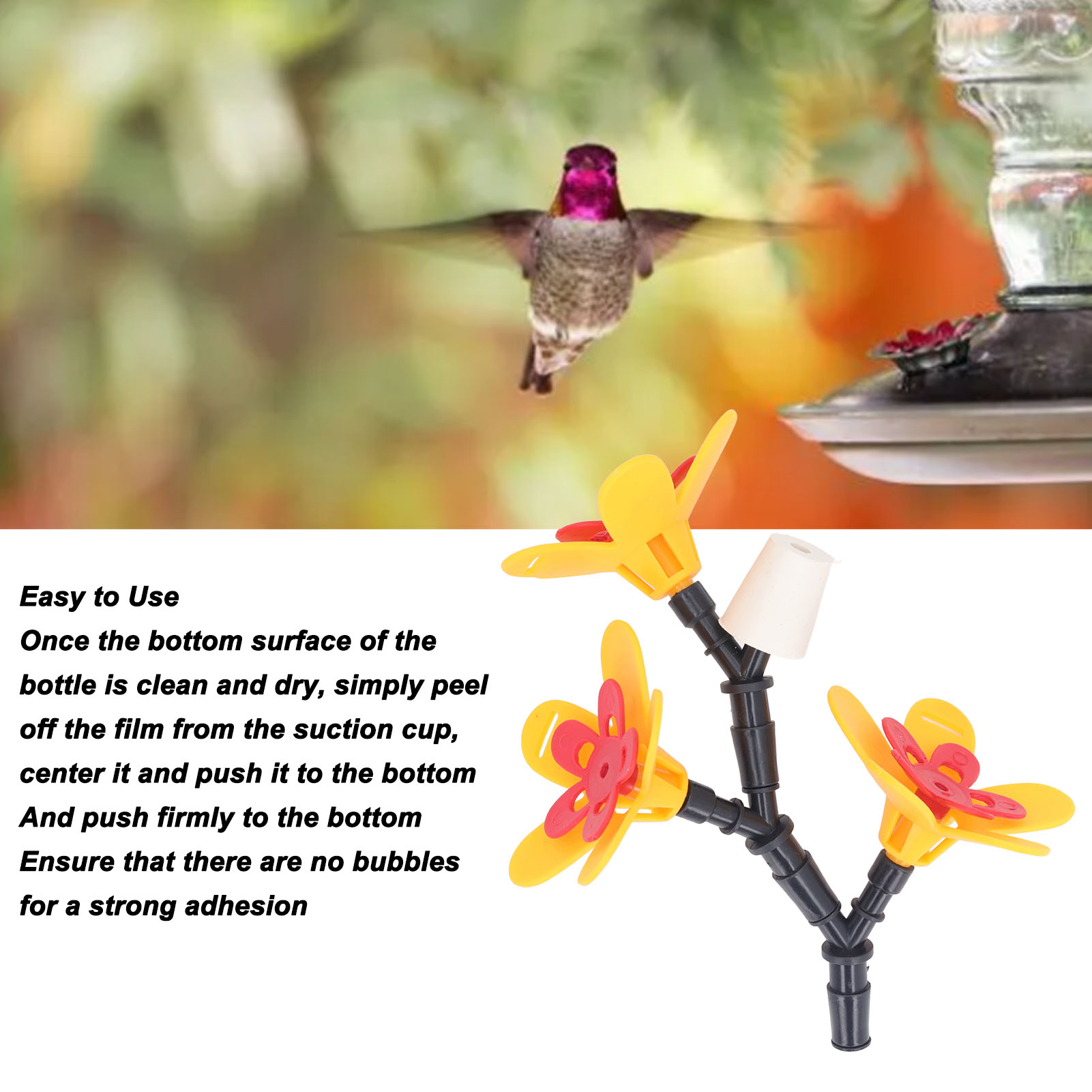 DIY Hummingbird Feeder Bottle, Recycling Safe Harmless Bird Feeding Flower Kit, Outdoor Garden Patio