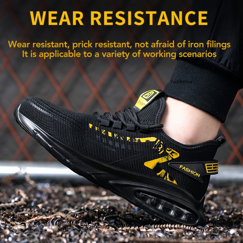 Cushion Air Steel Toe Men Women Work Sneakers Light Anti-Smashing Safety Boots Indestructible Shoes 2bd5