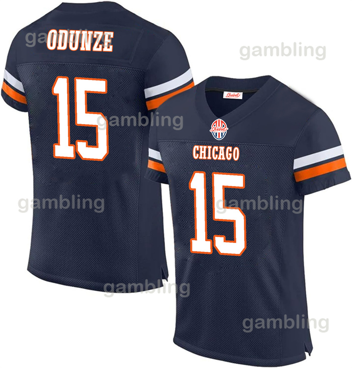 2024 Custom Football 18 Williams Rome Odunze DJ Moore Jaquan Brisker Darnell Wright Cole Kmet Devin Hester Walter Payton Montez American Game Jersey
