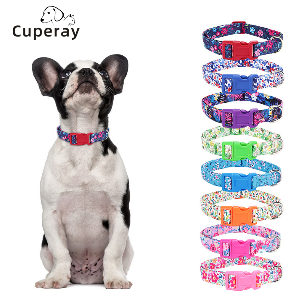 Dog Collar Soft Durable Fashionable Adjustable Print Fine Pattern,Soft & Comfy Dog Collar for Small Medium Large Boys Girls Pets