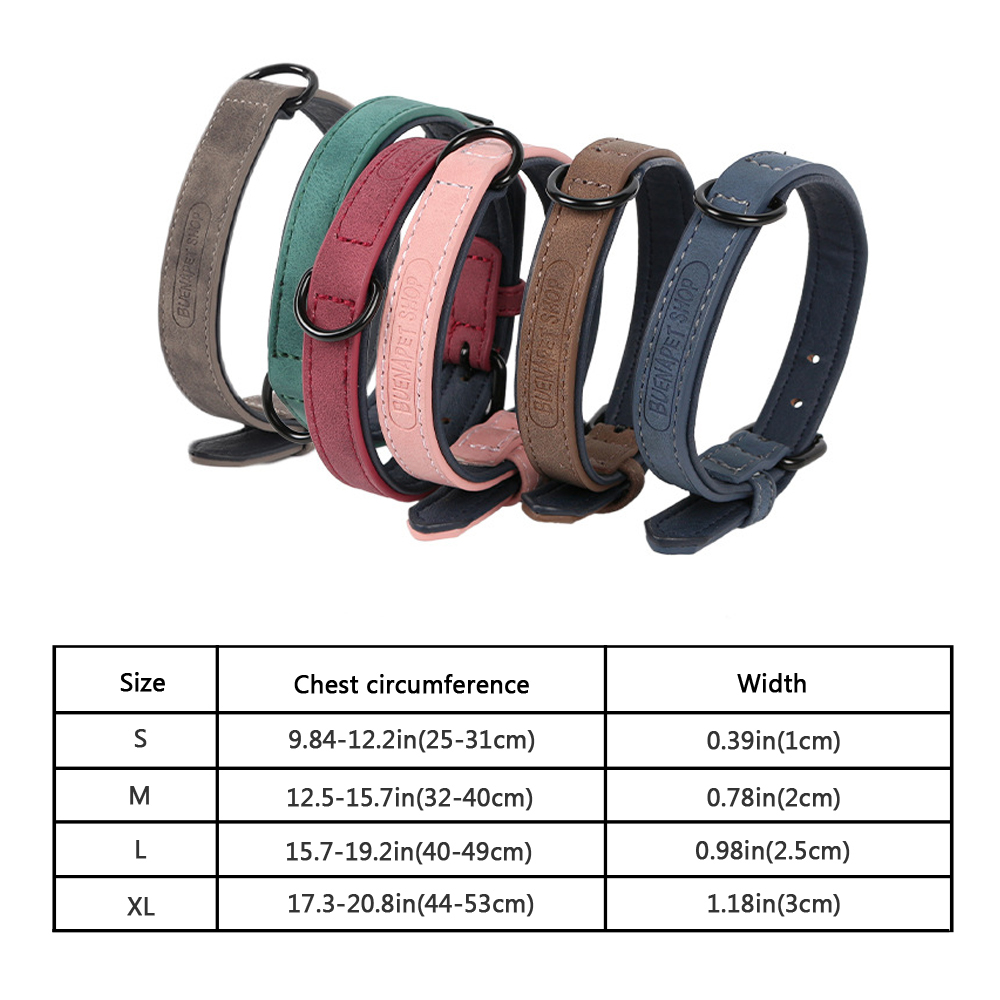 Adjustable Pet Collar with Alloy Buckle,Leather Dog Collar,Classic Waterproof Pet Collars Fit for Small Medium Large Dogs & Cats