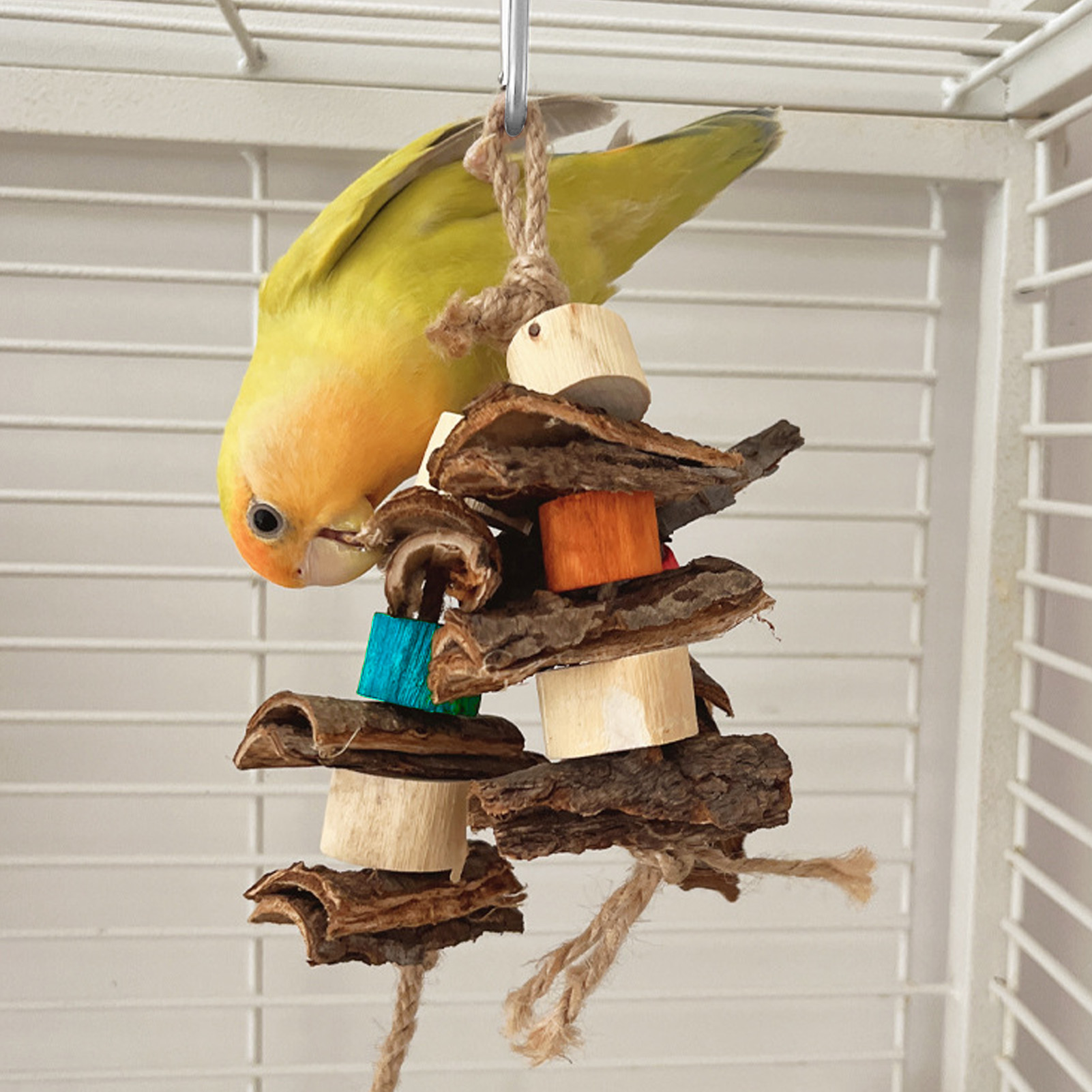 Parrot Chewing Toys Bite Resistant Hanging Toys Colorful Chew Toys For Medium Small Birds Cockatiel Budgerigar