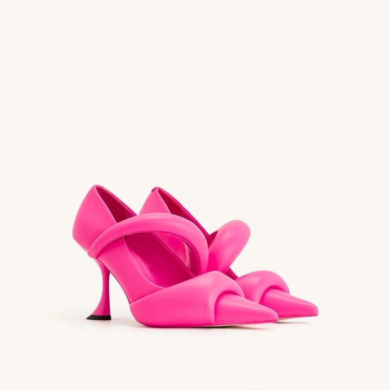 Brand Cat Heel Pointed Fashion Show Style High-heeled Shoes Spring Autumn Women Sexy Gathering Party Commuting Nude Shoes 34-43