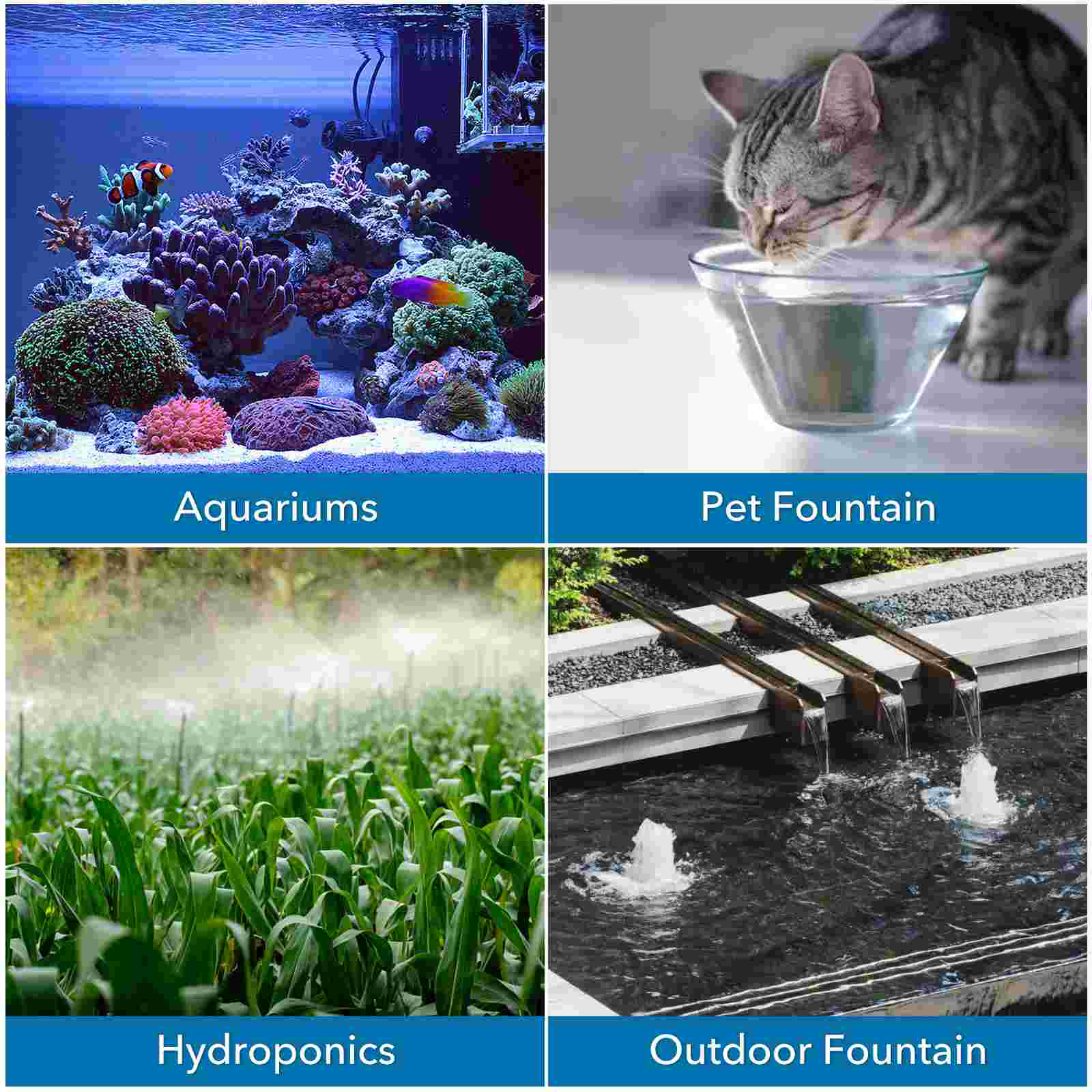 AC 110V 400L/H 7W Aquarium Fish Tank Pond Submersible Water Pump with US Plug (Black) Water pump submersible