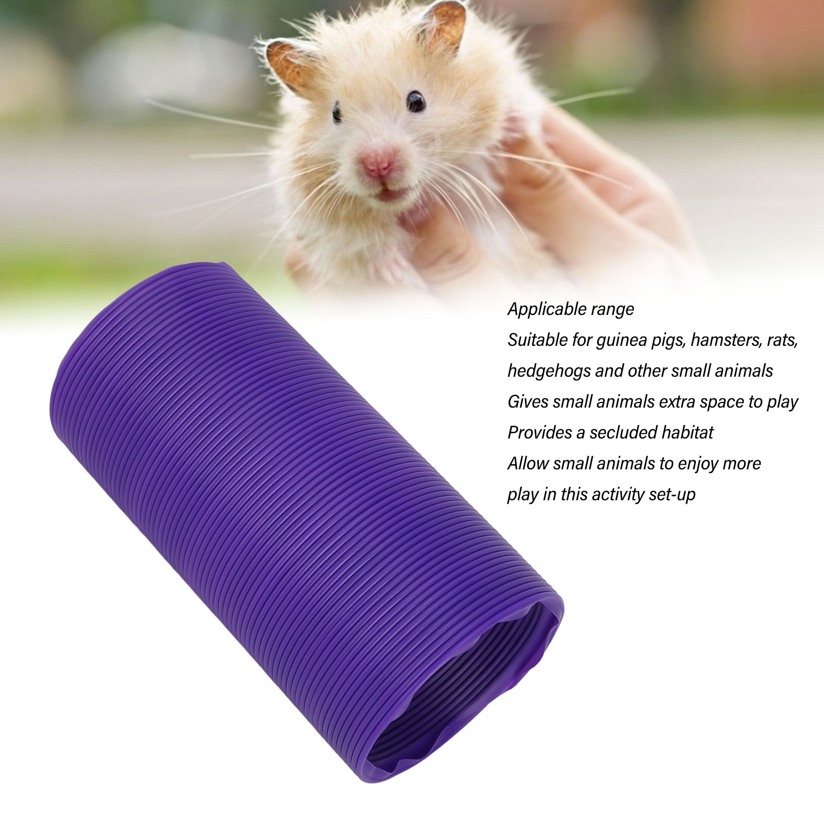 Hamster Fun Tunnels Lightweight Relieve Boredom Portable Small Animal Foldable Play Tunnel For Guinea Pigs Rat