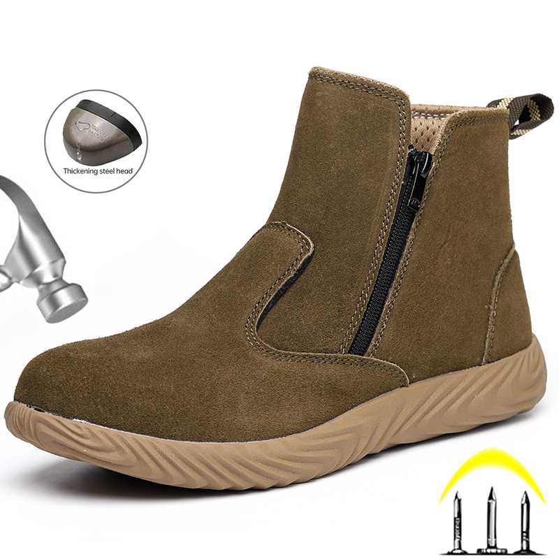 Sneakers Welder Lightweight Steel Toe Work Men Safety Shoes Anti-Puncture Indestructible Boots ff5a