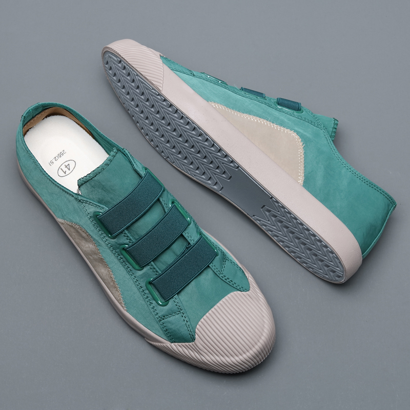 Fashion Men Canvas Shoes Low Top Slip On Male Casual Shoes Round Toe Spring and Autumn Rubber Flat Shoes 20009