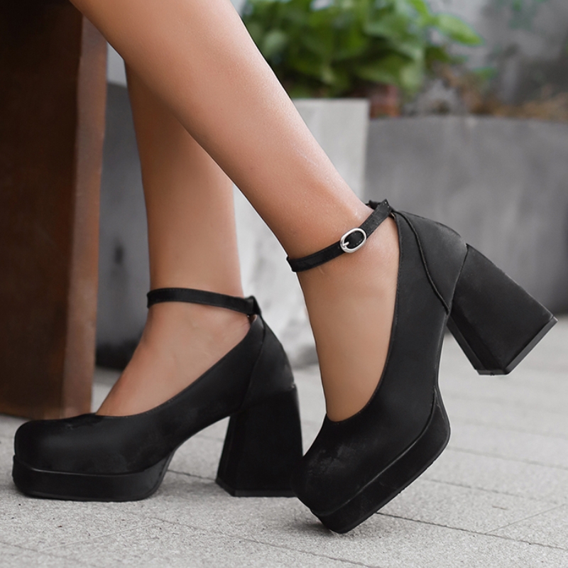 2025 new Women's Sexy High Heels Platform Pumps Veet Black Red Green Heeled Dance Party Wedding Shoes Female Large Size 45 7a36