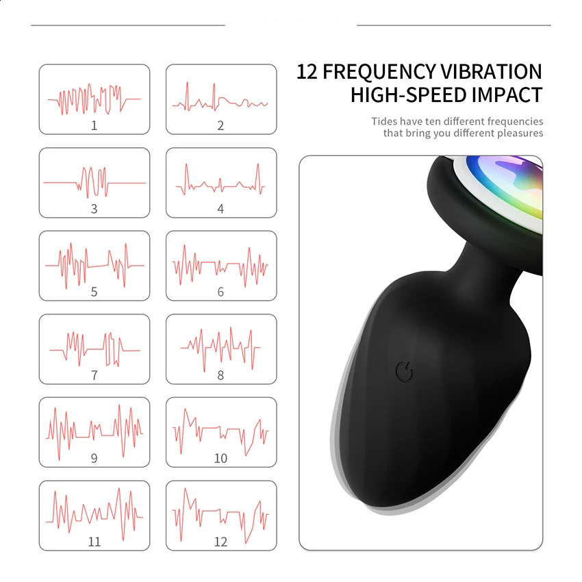 Led Anal Vibrator Plug For Women Men Wireless Remote Sex Toys Male Prostate Massage Vagina Vibrator Anus Butt Plug Adults Goods 240914