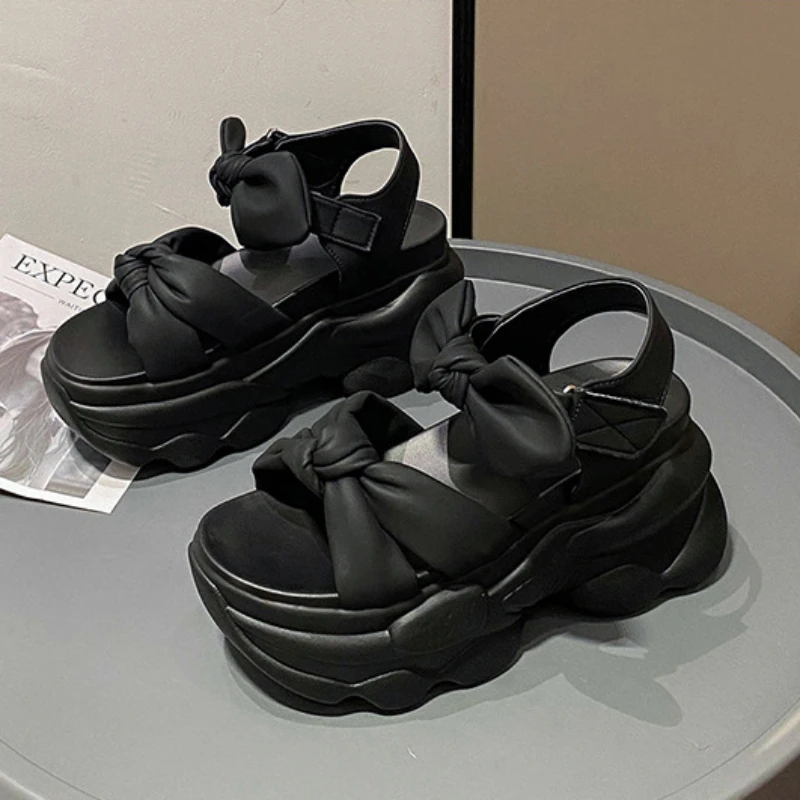 2025 new Wedge Fashion Women's Female Platform Ladies Shoes New Beach Sandals Summer Versatile atos Para Mujeres a293