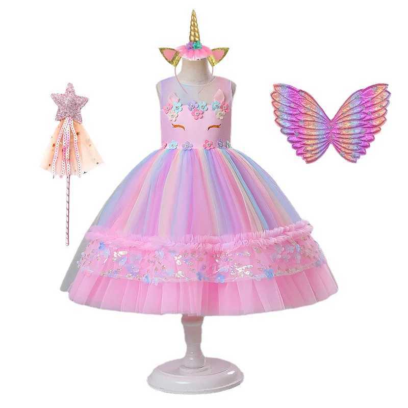Purim Girls Dress Childrens Birthday ParTY Princess Halloween Costume Role Play Christmas Childrens Ball Stage Disfraz Mujer W240914