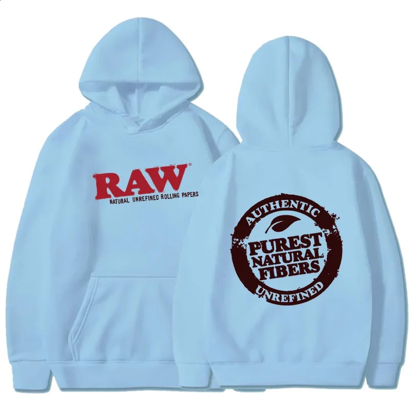 RAW Fashion Hoodie Mens Sweatshirt Polar Fleece Hooded Harajuku Hip Hop Casual Ladies High Quality Pullover 240910