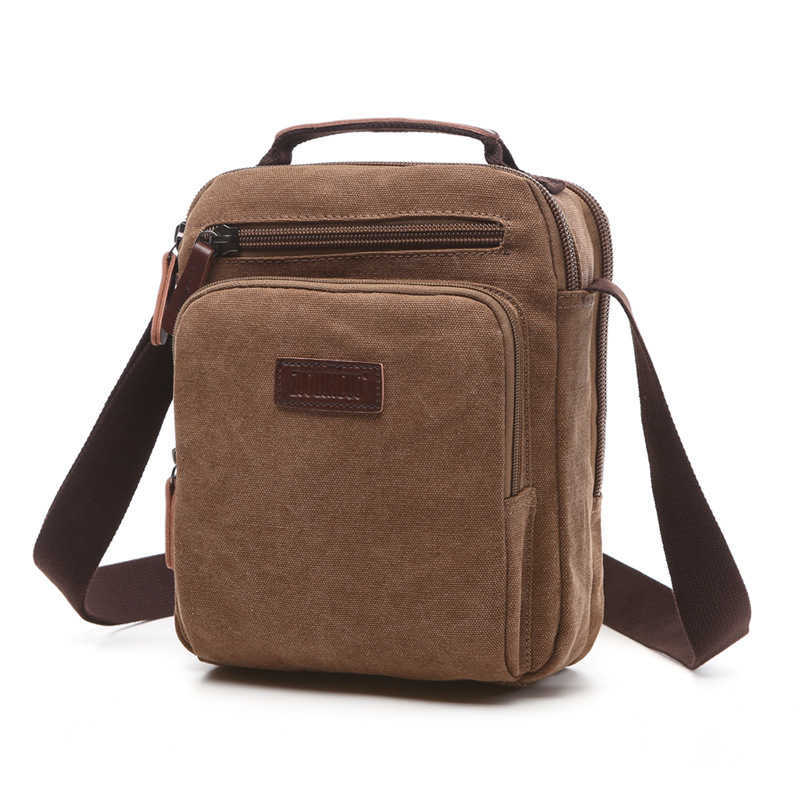 Men's bag, single shoulder crossbody bag, solid color zipper handbag, fashionable casual canvas bag 240915