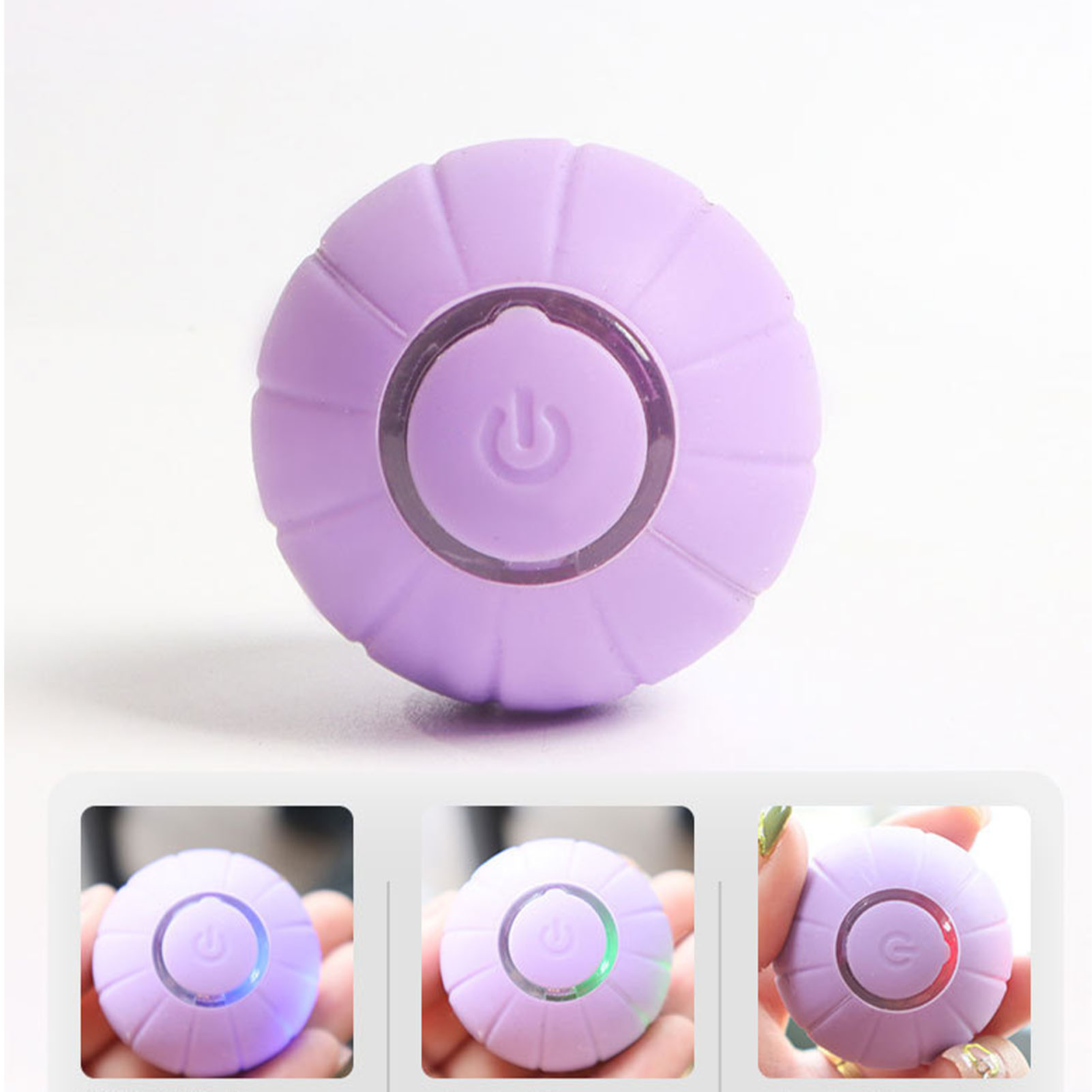 Pet Ball Toy Silicone Rolling Ball Sound Light Rechargeable Ball Obstacle Avoidance For Dog Cat